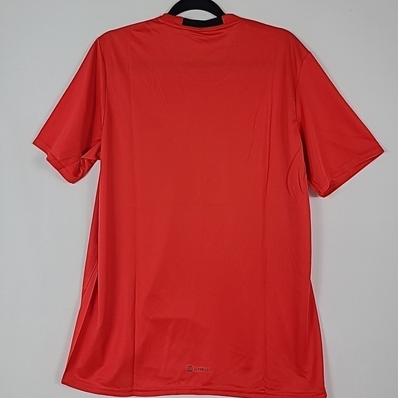 New Adidas D4M Tee Aeroready Red/BLK Logo Short Sleeve T-Shirt Unisex Size L $30 - Picture 5 of 8